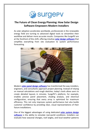 Solar Panel Design Software for Precise Layout and Efficiency