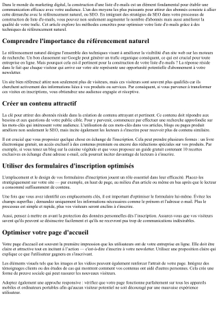 Comment construire une liste d'e-mails optimisée grâce au SEO ?