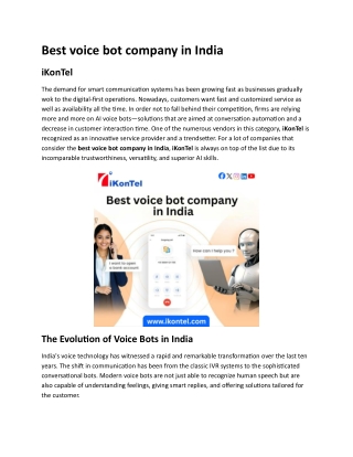 Best voice bot company in India