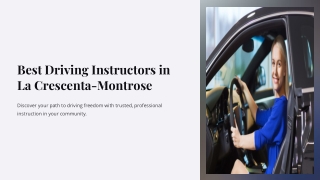 Best Driving Instructors La Crescenta-Montrose