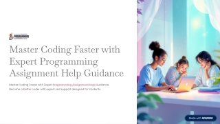 Master Coding Faster with Expert Programming Assignment Help Guidance
