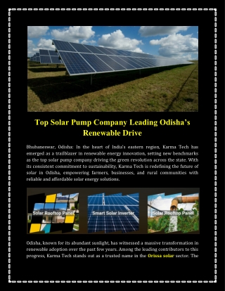 Solar Pump Company