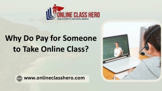 Why Do Pay for Someone to Take Online Class