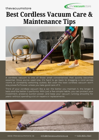 Top Features That Define the Best Cordless Vacuum Cleaner