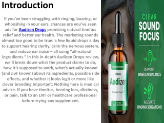 Audizen Drops Reviews 2025: Do These Hearing Support Drops Really Work Shocking