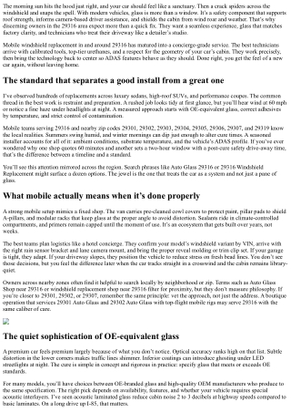 29316 Windshield Replacement: Mobile Technicians Serving Your Driveway