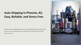 Auto Shipping Phoenix Az