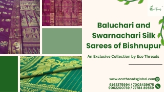 Baluchari and Swarnachari Silk Sarees of Bishnupur