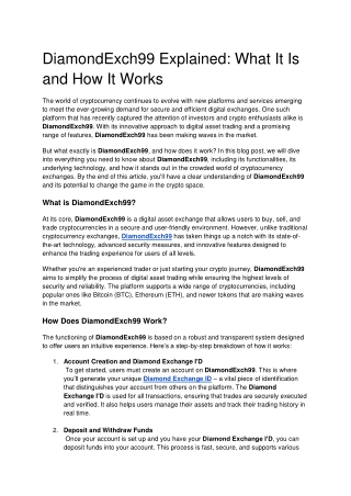 DiamondExch99 Explained_ What It Is and How It Works