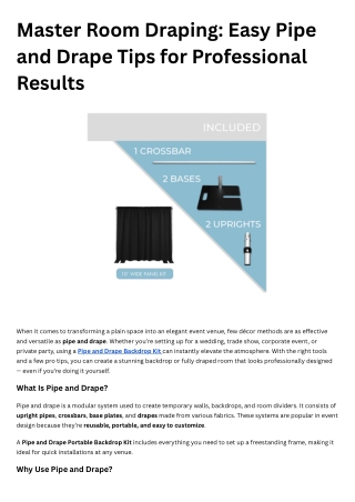 Master Room Draping Easy Pipe and Drape Tips for Professional Results