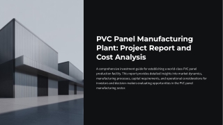 PVC Panel Manufacturing Plant Setup Report 2026
