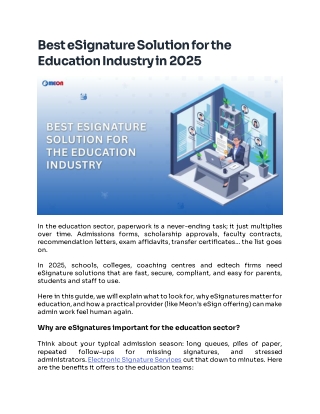 Best eSignature Solution for the Education Industry in 2025