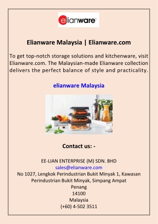 Elianware Malaysia Elianware.com