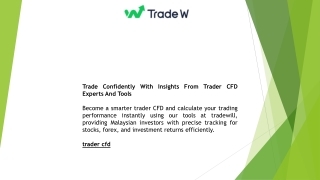 Trade Confidently With Insights From Trader CFD Experts And Tools
