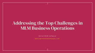 Major Challenges Faced by MLM Enterprises