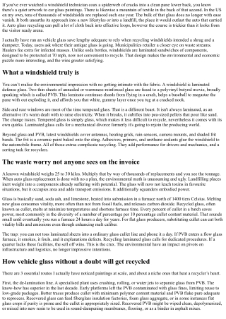 The Environmental Impact of Auto Glass Recycling