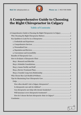 Comprehensive Guide to Choosing the Right Chiropractor