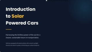 Solar Powered Car: Clean Energy Innovation for Sustainable Transportation