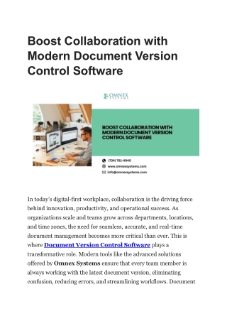 Document Version Control Software