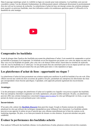 Analyser la performance des backlinks issus des plateformes d’achat.