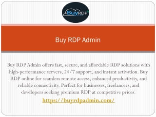 Buy RDP Admin - Buy Cheap RDP