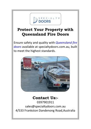 Protect Your Property with Queensland Fire Doors