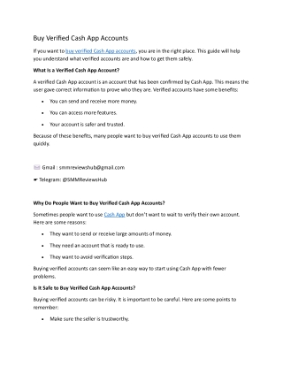 Buy Verified Cash App Accounts