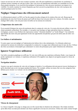 Erreurs fréquentes lors du lancement d’un nouveau site web.