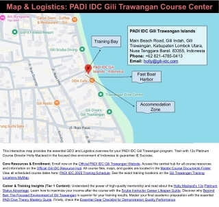 Map & Logistics: PADI IDC Gili Trawangan Course Center Location Overview