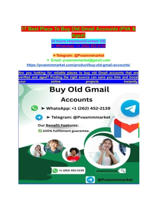 17 Best Place To Buy Old Gmail Accounts (PVA & Aged)
