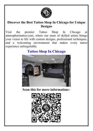 Discover the Best Tattoo Shop In Chicago for Unique Designs