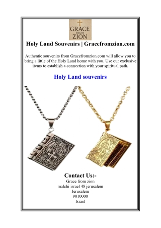 Holy Land Souvenirs Gracefromzion.com