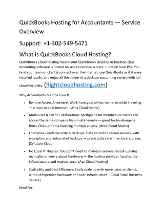 {Cloud-Hosted QuickBooks for Accountants and Bookkeepers – Call Us at  1-302-549