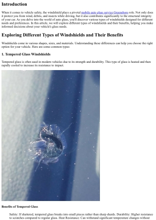 Exploring Different Types of Windshields and Their Benefits