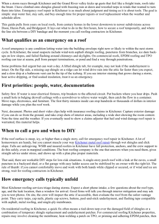 Emergency Tarping and Temporary Fixes: Kitchener Roof Repair Tips