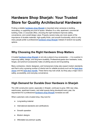 Hardware Shop Sharjah_ Your Trusted Store for Quality Architectural Hardware (3)