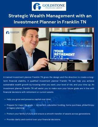 Strategic Wealth Management with an Investment Planner in Franklin TN