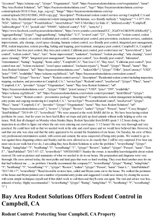 Bay Area Rodent Solutions Offers Rodent Control in Campbell, CA