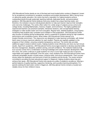 Best Tuition Centre in Nagercoil