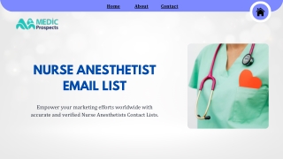 Access 92K  Certified Nurse Anesthetists with Our Accurate Email List