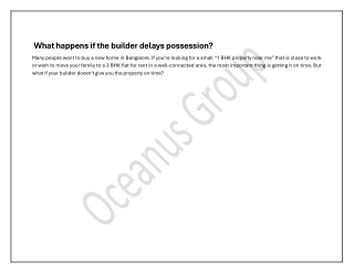 What happens if the builder delays possession (1)