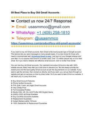 8 Top Trusted Websites to Buy Verified Gmail Accounts – Fresh and New