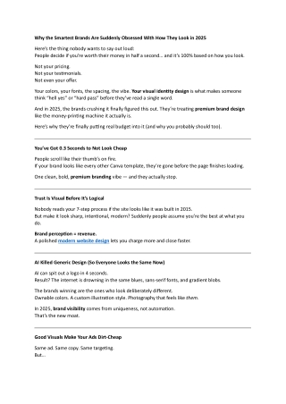 Why Brands Are Prioritizing Visual Identity in 2025