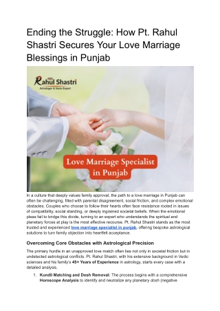 Ending the Struggle_ How Pt