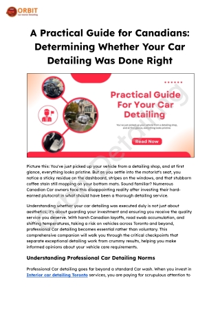 A Practical Guide for Canadians_ Determining Whether Your Car Detailing Was Done Right