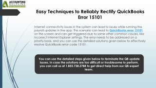 QuickBooks Error 15101: Causes and Simple Solutions