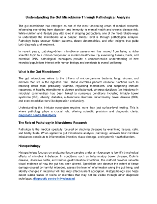 Understanding the Gut Microbiome Through Pathological Analysis (1)
