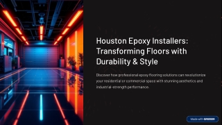 Houston TX Epoxy Floor Installers - Professional Commercial & Residential