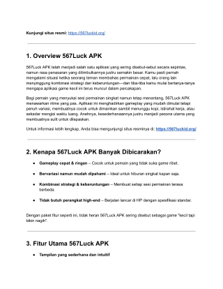 Panduan Lengkap 567Luck APK – Game Cepat dengan Sensasi Baru (1)
