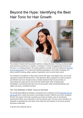 Beyond the Hype_ Identifying the Best Hair Tonic for Hair Growth
